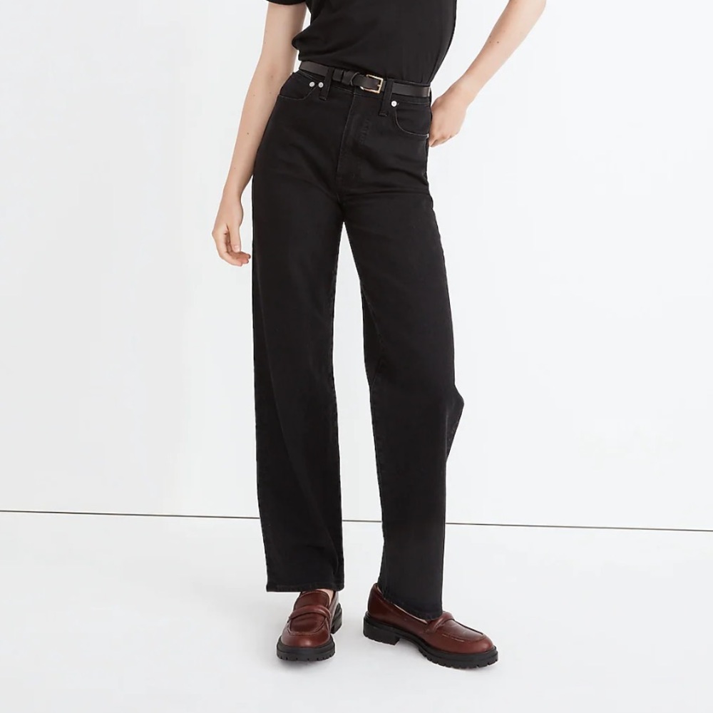 MADEWELL Black Perfect Vintage Wide Leg Jeans - Size 26